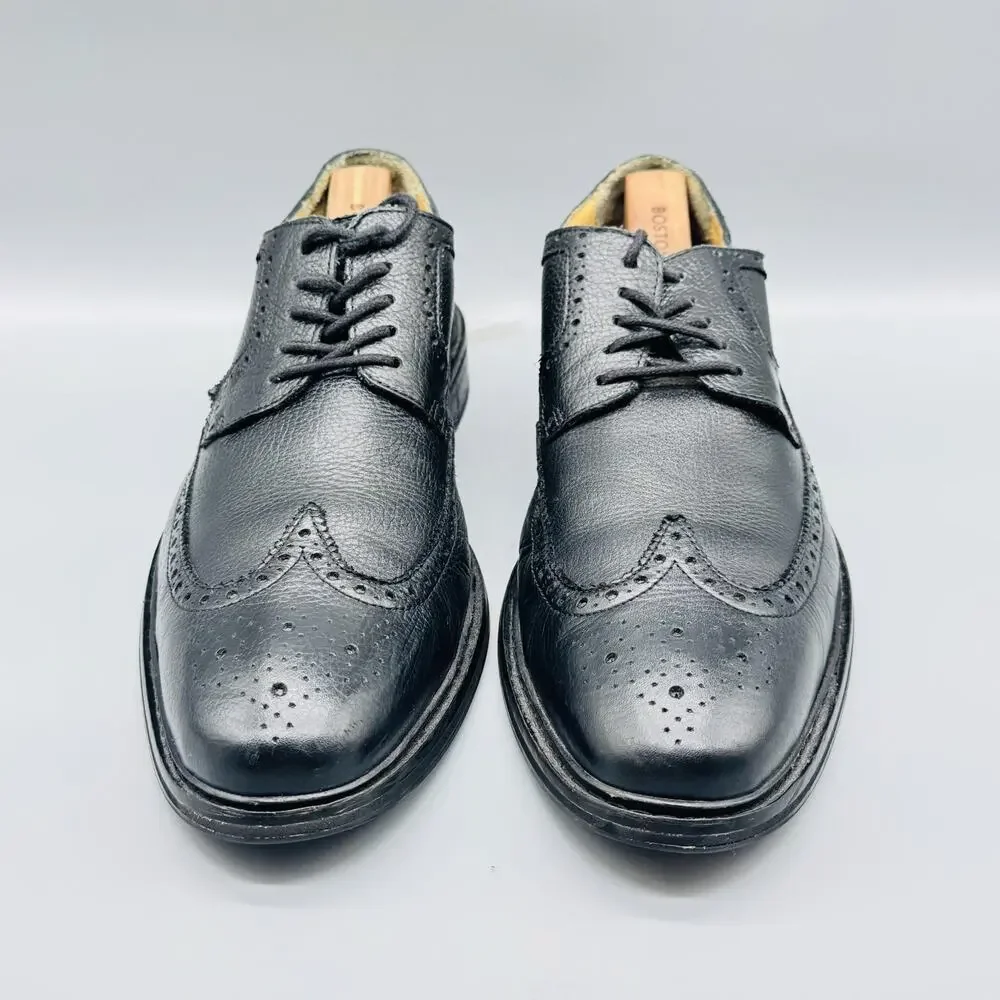 Cole Haan Shoes Mens 11.5 Black Leather Williams Longwing Brogue Wingtip Derby